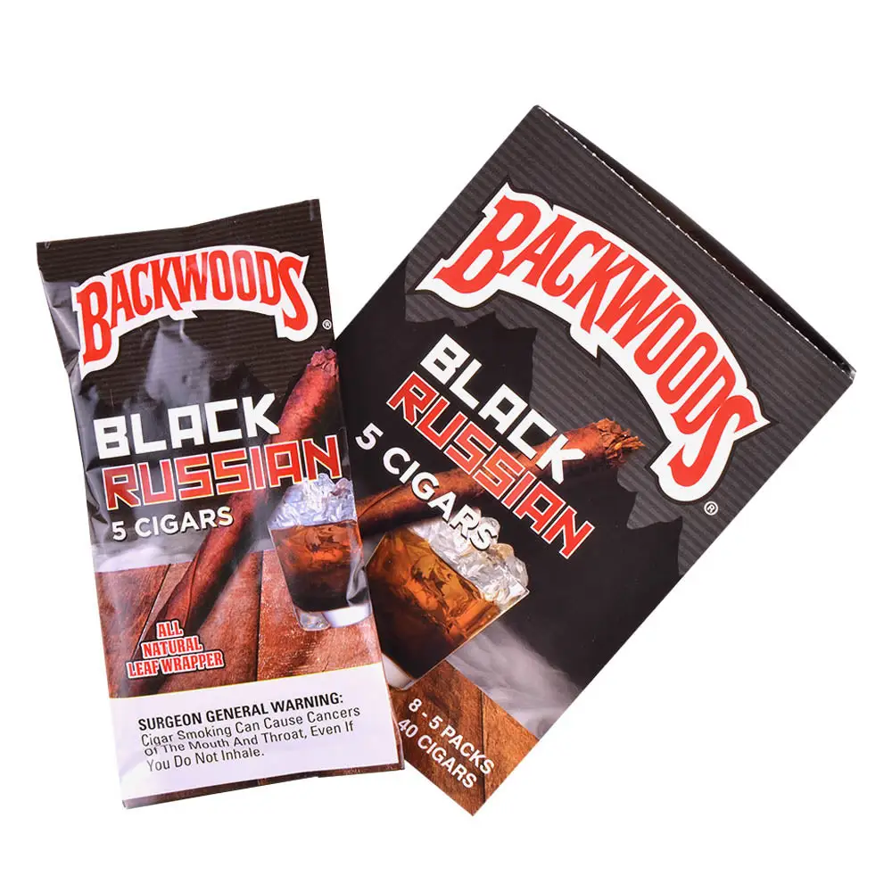 Backwoods Black Russian Cigars 8 Packs of 5 3 Backwoods Black Russian Cigars 8 Packs of 5 - pack view 3