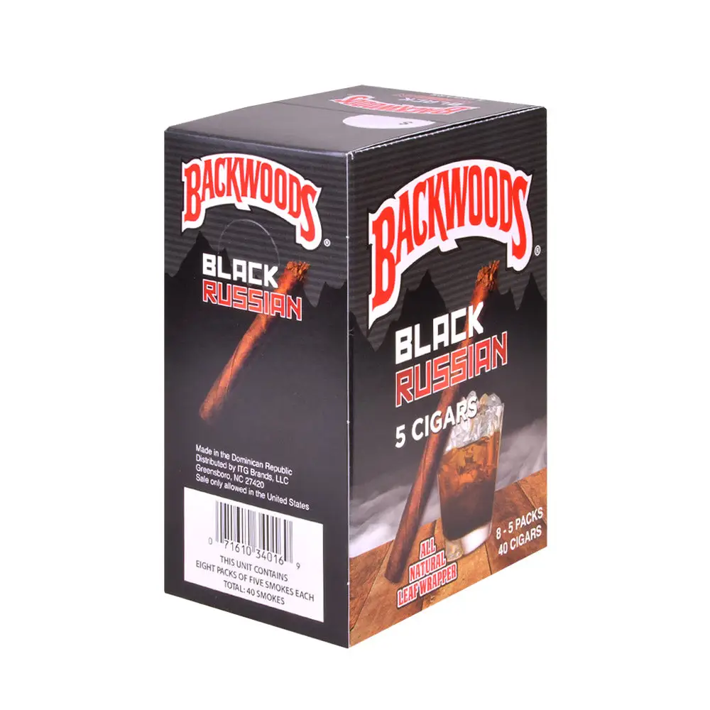 Backwoods Black Russian Cigars 8 Packs of 5 1 Backwoods Black Russian Cigars 8 Packs of 5