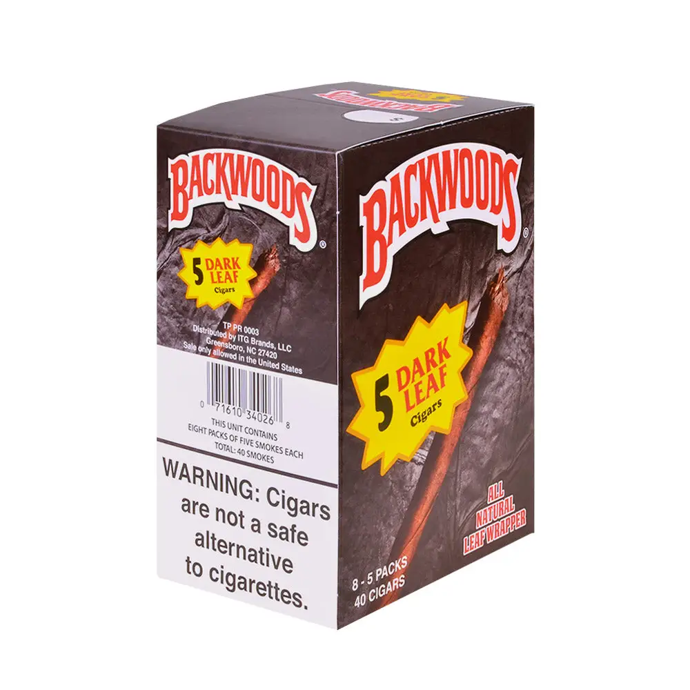 Backwoods Dark Leaf Cigars 8 Packs of 5