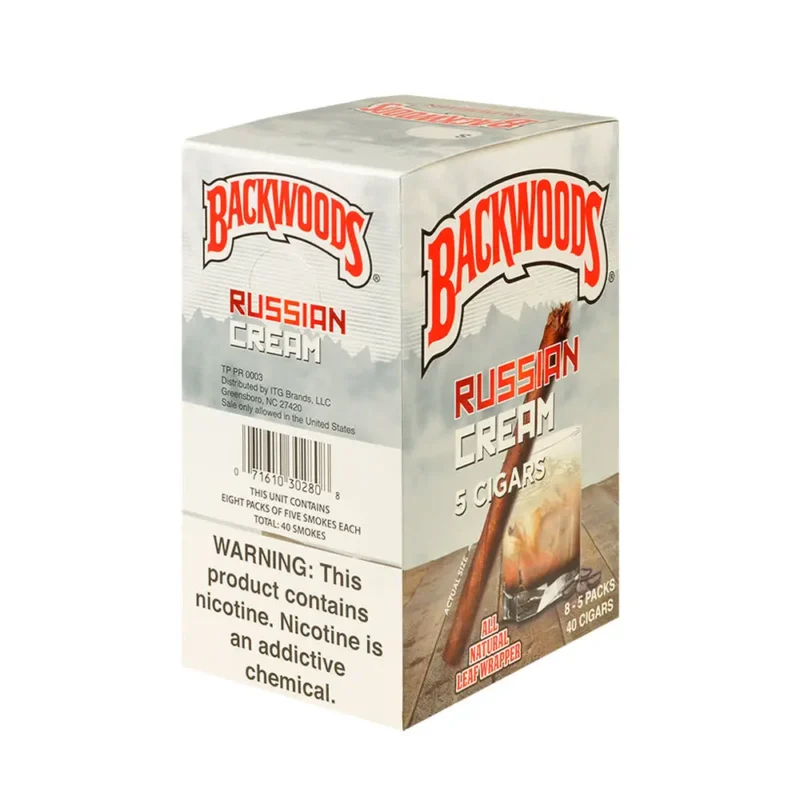 Backwoods Russian Cream Cigars 8 Packs of 5 - the Russian Cream Backwood flavor